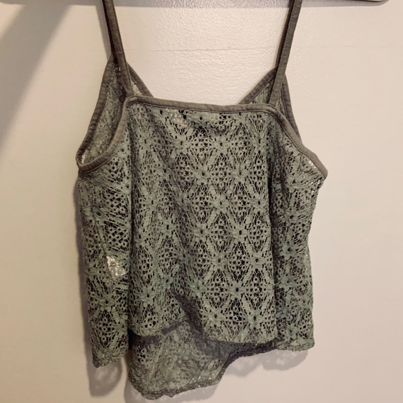 AE Outfitters Small Grey Lace top - Picture 5 of 6